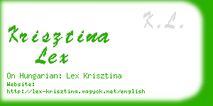 krisztina lex business card